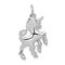 14K White Gold Unicorn Charm Horse Pendant Jewelry 25mm x 16mm